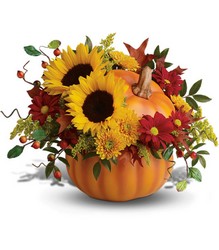 Pretty Pumpkin Bouquet In Waterford Michigan Jacobsen's Flowers